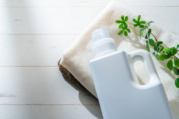 istock Laundered towels and fabric softener 1567186840