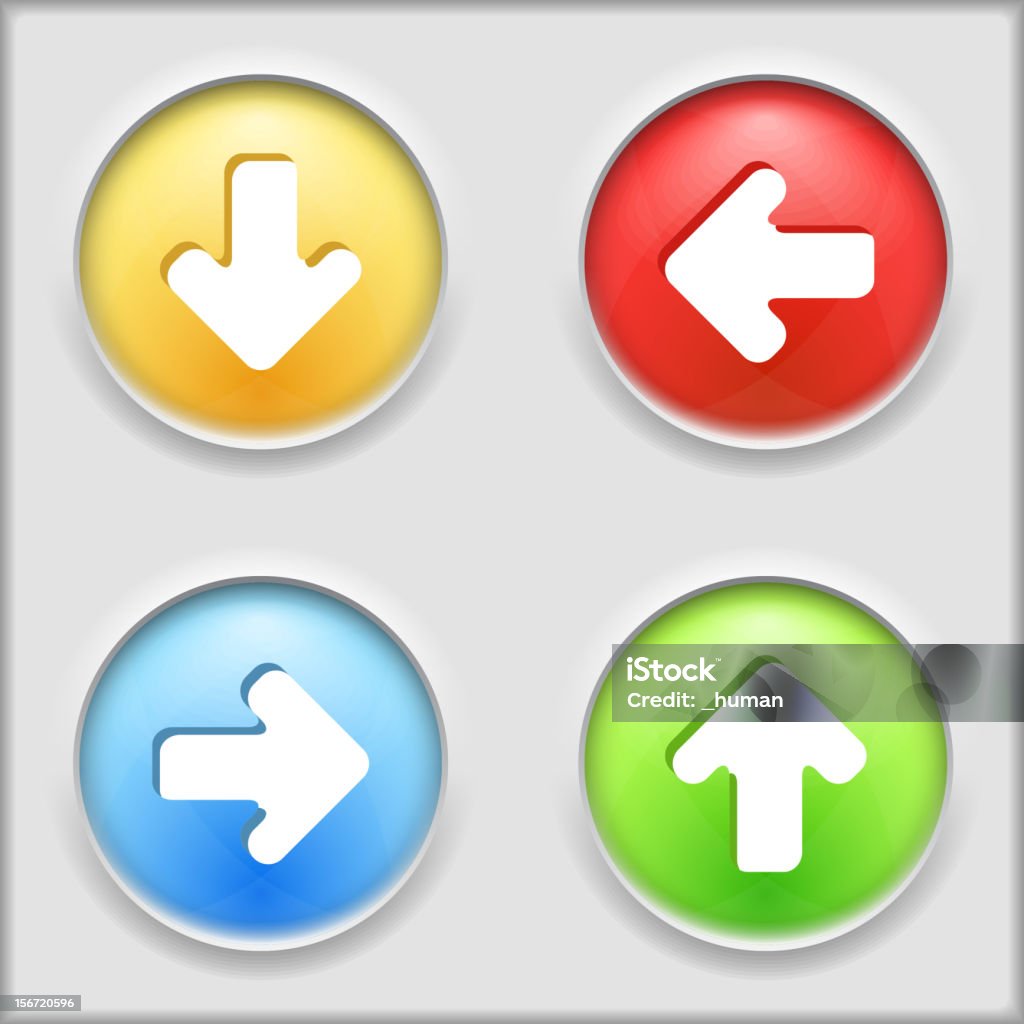 Buttons With Arrows Stock Illustration - Download Image Now - Arrow ...