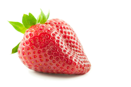 fresh isolated strawberry. macro