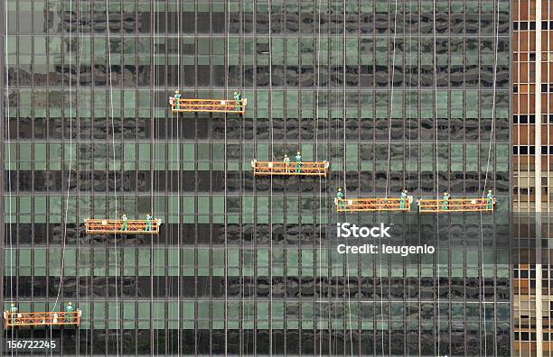 Reinigung Von Rio De Janeirogebäude Stockfoto und mehr Bilder von Arbeiter - Arbeiter, Außenaufnahme von Gebäuden, Baugerüst