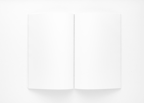Open A Blank Magazine. White background.