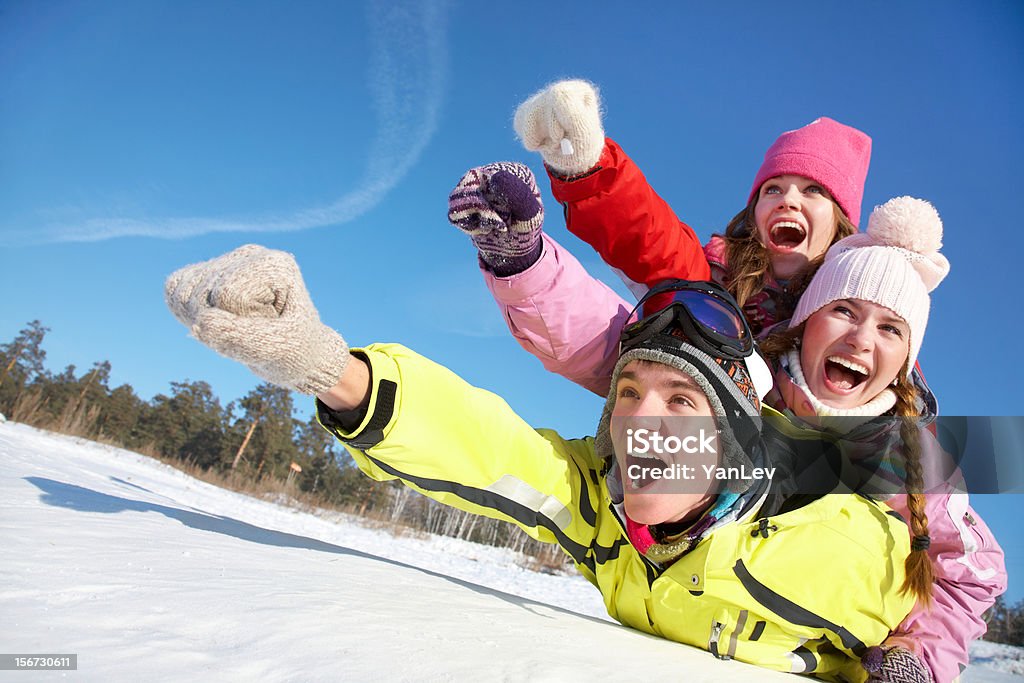 Inverno divertimento - Foto stock royalty-free di Sci - Sci e snowboard