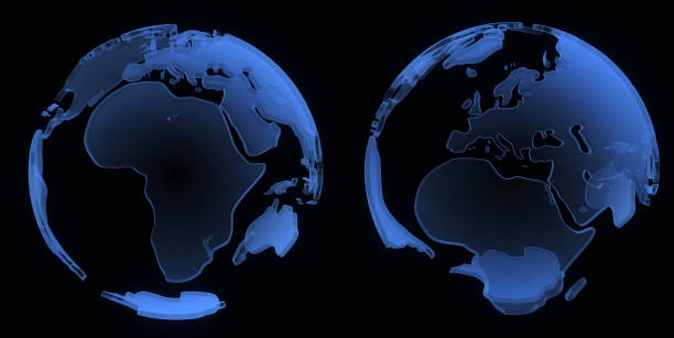 X-ray monde, l'Europe et l'Afrique - Photo