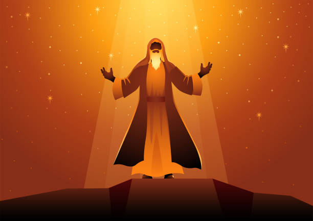 stockillustraties, clipart, cartoons en iconen met god promises to bless abraham and all of his descendants - abraham