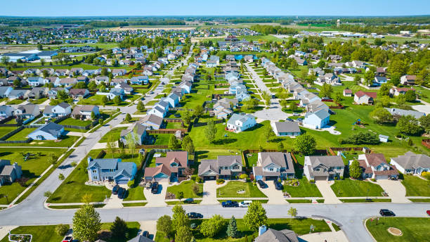 istock Endless neighborhoods on city limits with various house sizes 1567380994