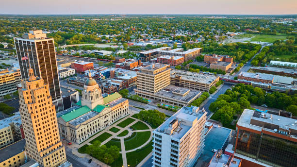 istock Freimann Square courthouse PNC building skyscraper downtown Fort Wayne aerial 1567388423