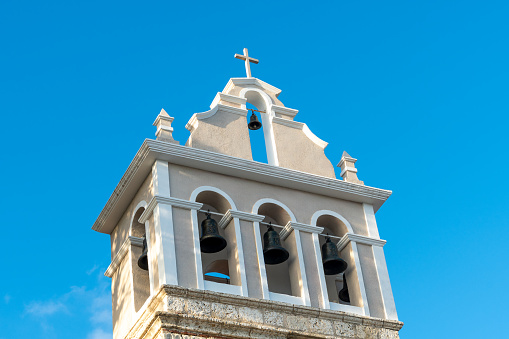 Bell tower in local church of Santo Domingo