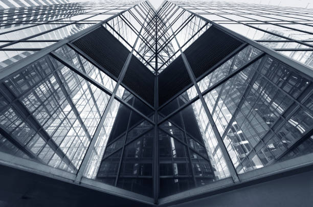 istock Exterior of modern architecture. Building abstract background  pattern 1567404588