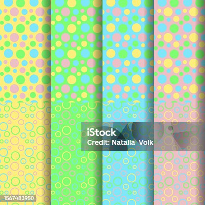 istock Abstract colorful random circles seamless pattern5 1567483950