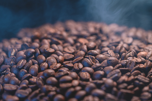 Roasting Coffee Beans Macrophotography Low Key