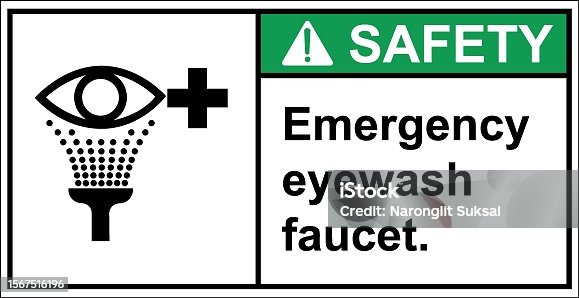 istock Emergency eyewash faucet.,Sign Safety,Draw from Illustration. 1567516196
