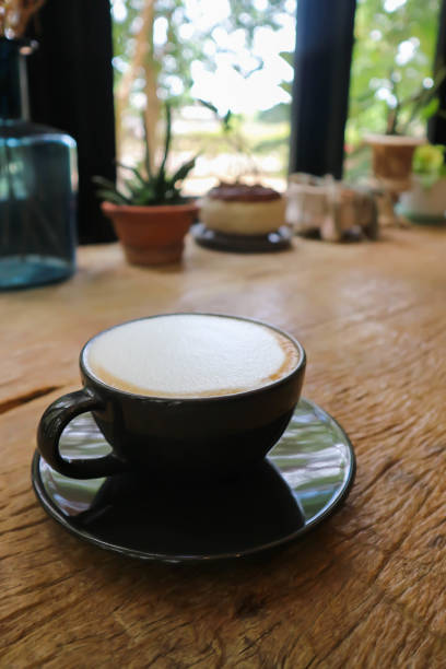 hot cofffee, cappuccino coffee or latte coffee or flat white