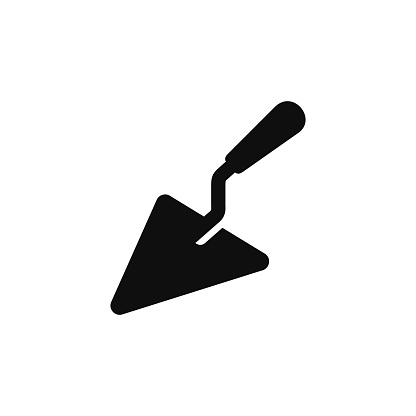 Trowel icon isolated on white background