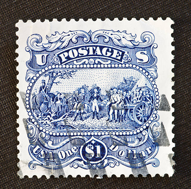 istock Surrender at Saratoga stamp 156762371