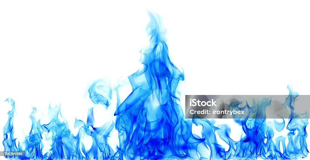 blue fire flames blue fire flames on white background Blue Stock Photo