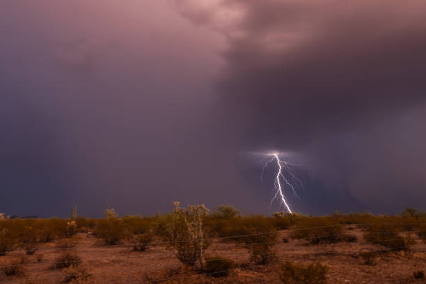 istock Lightning strikes a Sonoran Desert Landscape 1567663783