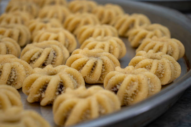 istock Process of making arabic cookies and kahk for islamic eid after ramadan 1567679979