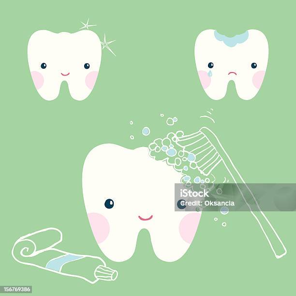 Ilustración de Little Dientes Juego De Caracteres y más Vectores Libres de Derechos de Abstracto - Abstracto, Alegre, Asistencia sanitaria y medicina