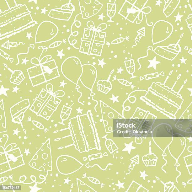 Birthday Party Seamless Pattern Stock Illustration - Download Image Now - Art, Art And Craft, Backgrounds