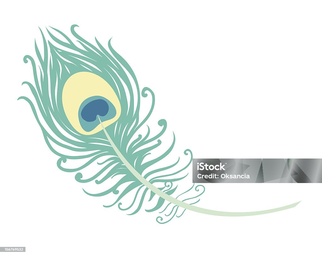 Peacock Feather Vector  peacock feather in green, blue and yellow. Ai CS2, PDF, big JPEG and EPS8 files are included. Peacock Feather stock vector