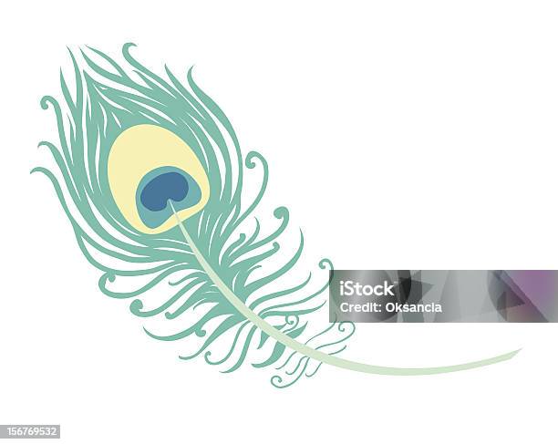 Peacock Feather Stock Illustration - Download Image Now - Peacock Feather, Abstract, Animal Markings