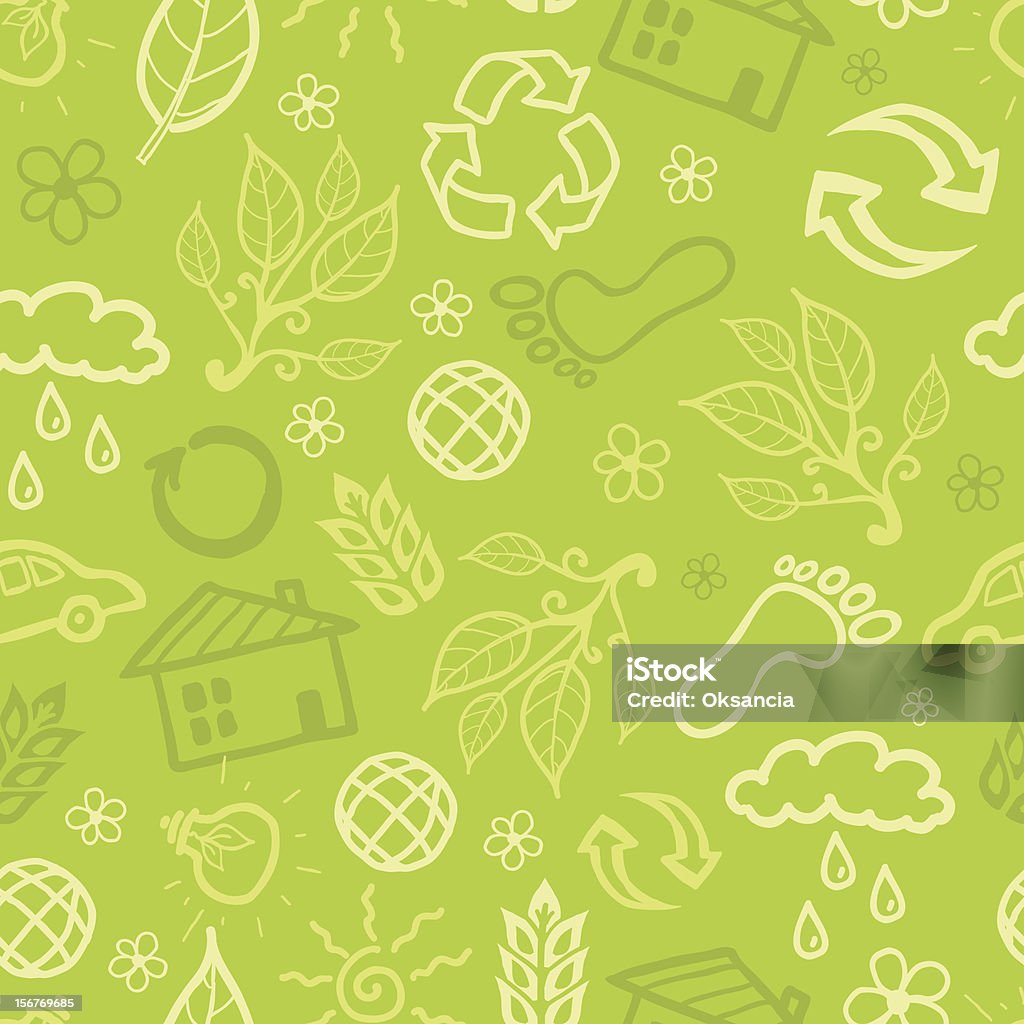 seamless pattern verde ecologico - arte vettoriale royalty-free di Acqua