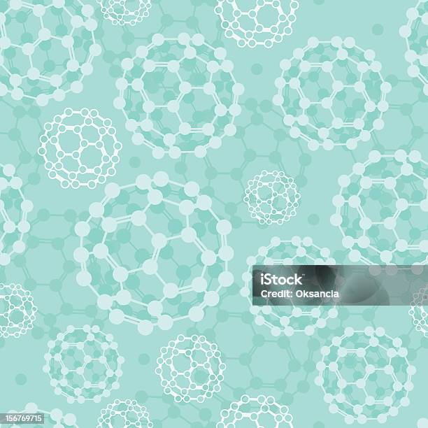 Buckyballs Molecules Seamless Pattern Stock Illustration - Download Image Now - Abstract, Atom, Backgrounds