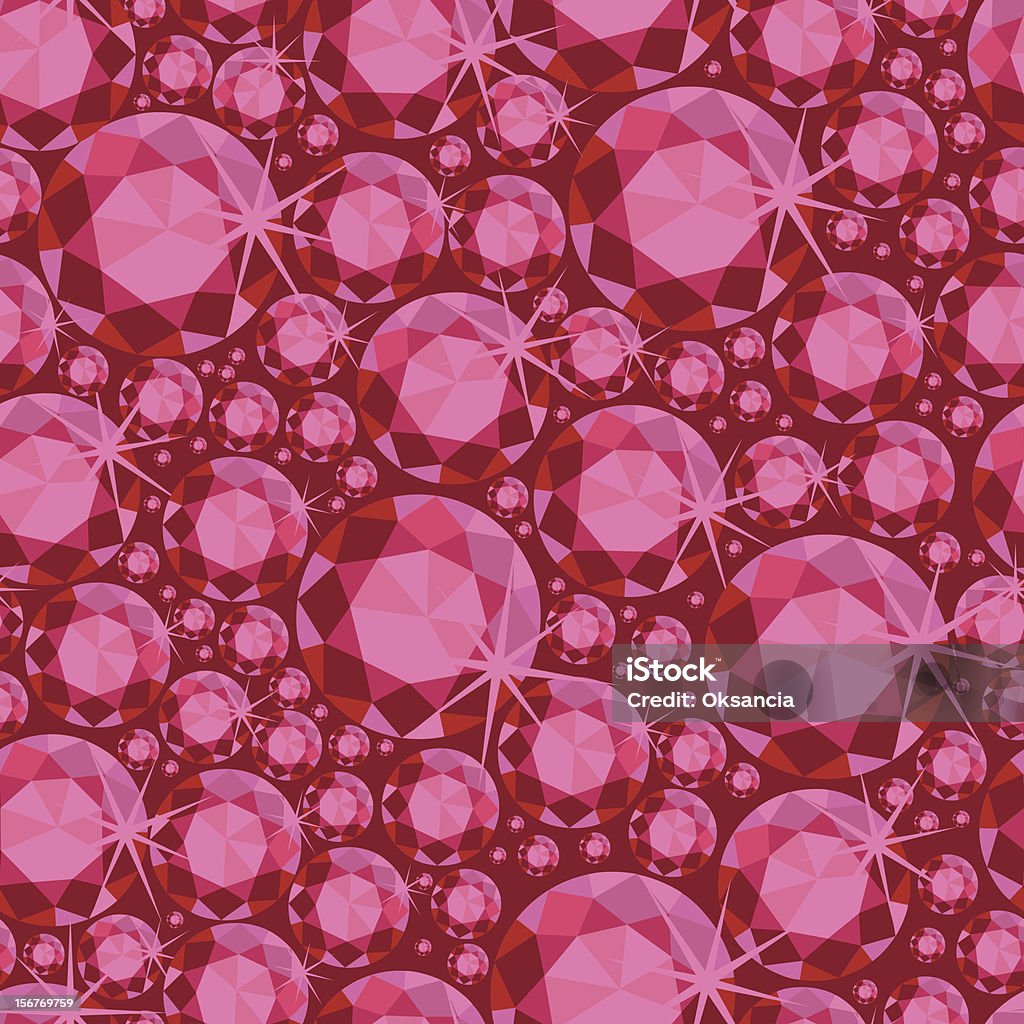 Рубиновый красный Бесшовные узор с драгоценными камнями - Векторная графика Абстрактный роялти-фри