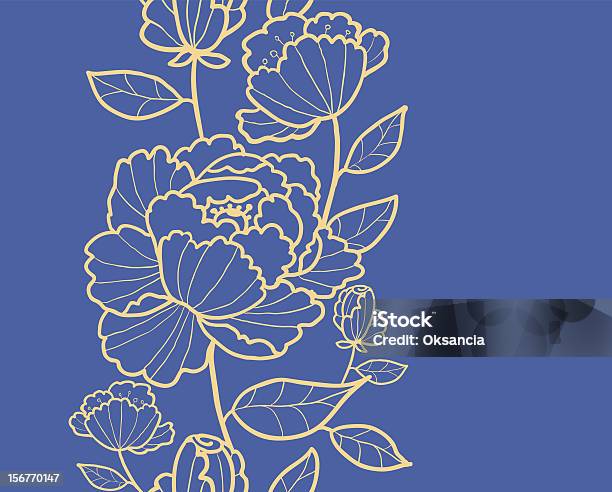 Subtelne Rose Garden Kimono Oriental Kwiaty Bez Szwu Wzór Pionowy - Stockowe grafiki wektorowe i więcej obrazów Kwiat - Roślina