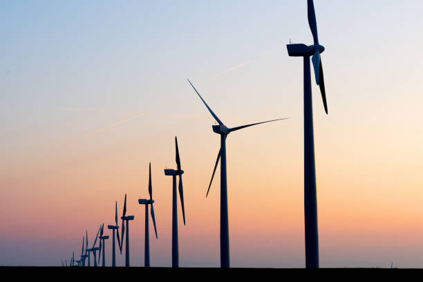 istock Wind turbine generators for renewable electricity production 1567706674