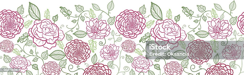 Cayenne fleurs ornement sans couture verticale - clipart vectoriel de Beauté de la nature libre de droits