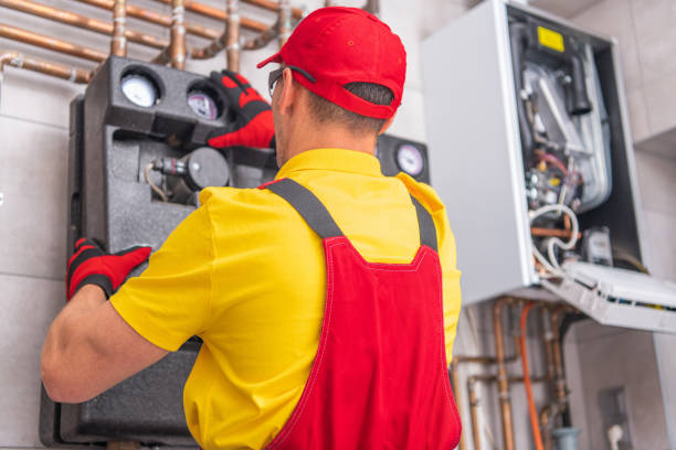 istock Commercial Water Heating System Check Performed by Professional Plumber 1567727772