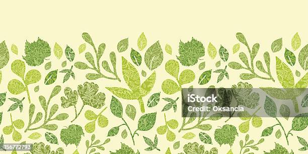 Horizontal Leaf Pattern Detailed Leaves Horizontal Seamless Pattern Ornament Stock Illustration ...
