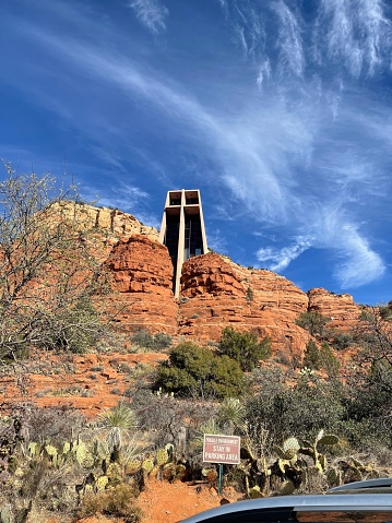 A photo of the chapel in Sedona Arizona