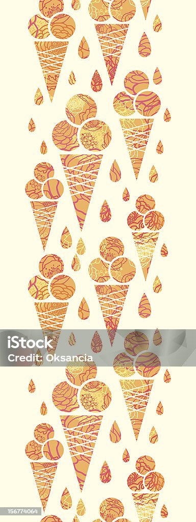 Cones de Gelado de textura padrão sem costura Vertical emblema de - Royalty-free Abstrato arte vetorial