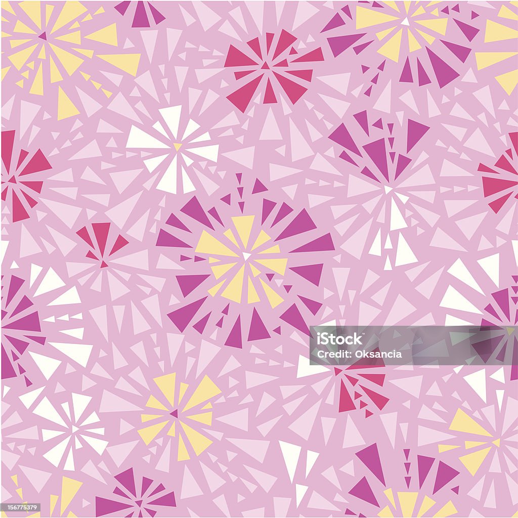 Triângulo de flores sem costura padrão de fundo - Vetor de Abstrato royalty-free