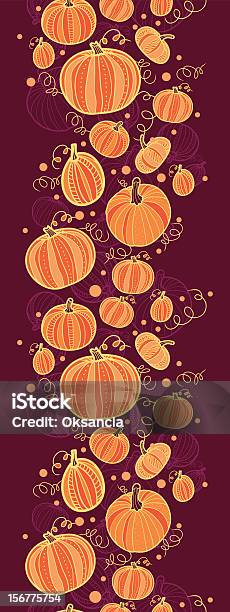 Pumpkins 수직분사 연속무늬 배경기술 0명에 대한 스톡 벡터 아트 및 기타 이미지 - 0명, 가을, 개체 그룹