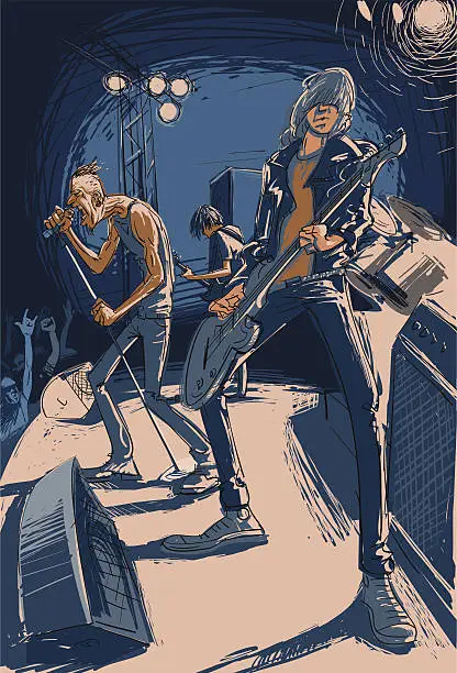 Vector illustration of Rock Band