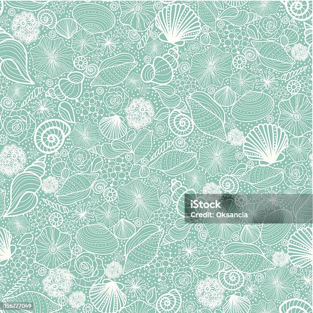 Seashells Texture Seamless Pattern Background Stock Illustration - Download Image Now - Pattern, Seashell, Animal Shell