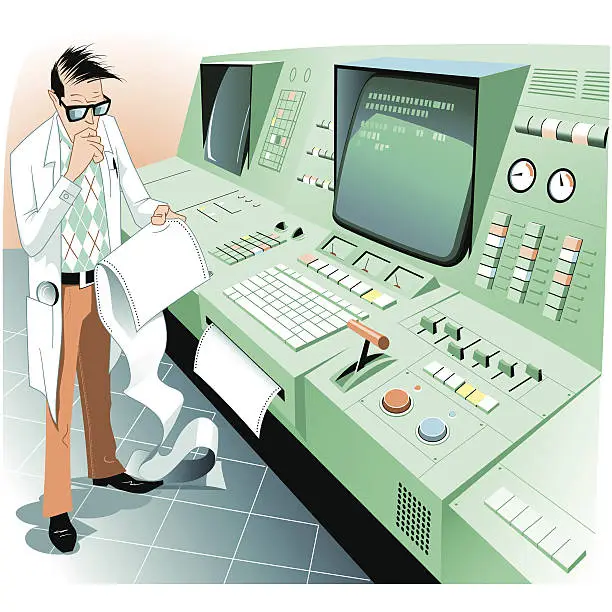 Vector illustration of Control Room