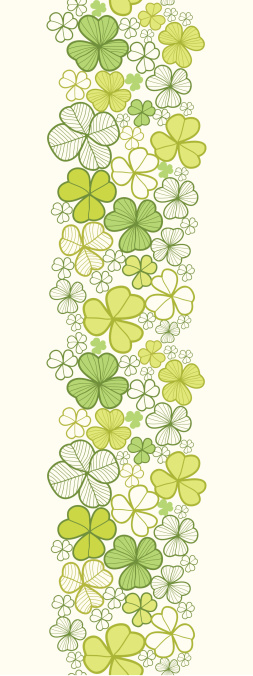 Clover Vertical Seamless Pattern Border Stock Illustration - Download ...