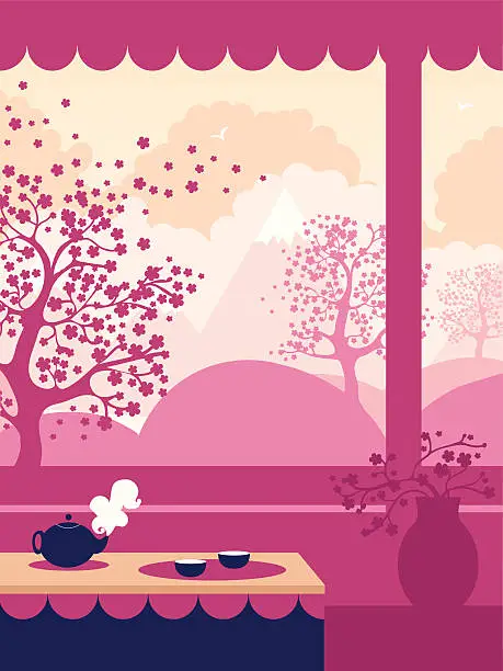 Vector illustration of Tea ceremony