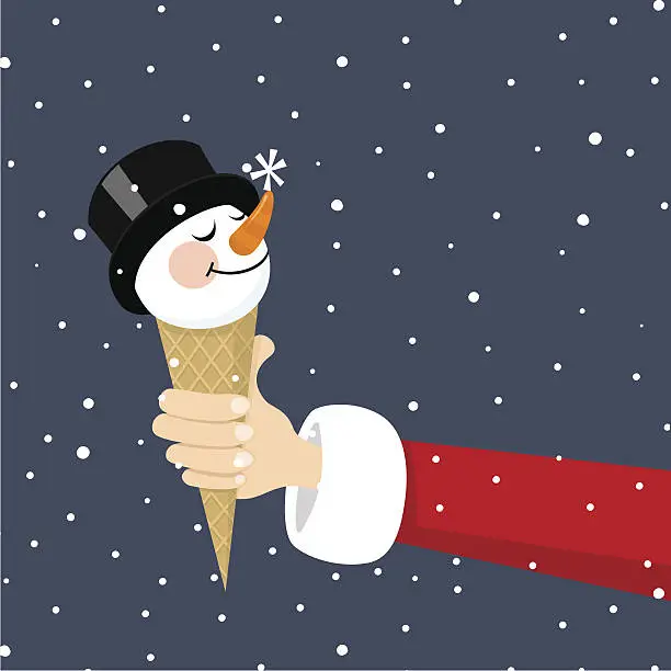 Vector illustration of Snow icecream