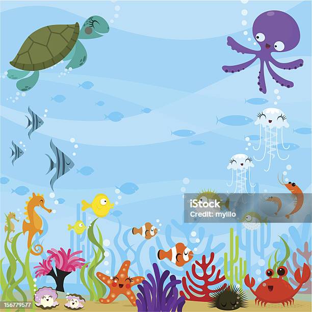 Under The Sea Stock Illustration - Download Image Now - Sea, Fish, Undersea