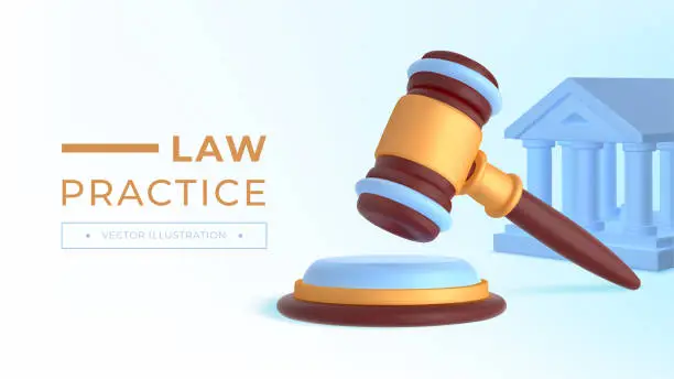 Vector illustration of Web page of law and justice vector