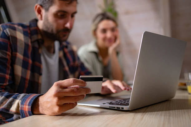 istock Home shopping with credit card! 1567810489