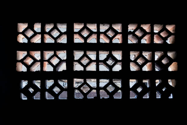 istock Bright light from an air vent in a dark room. 1567811609