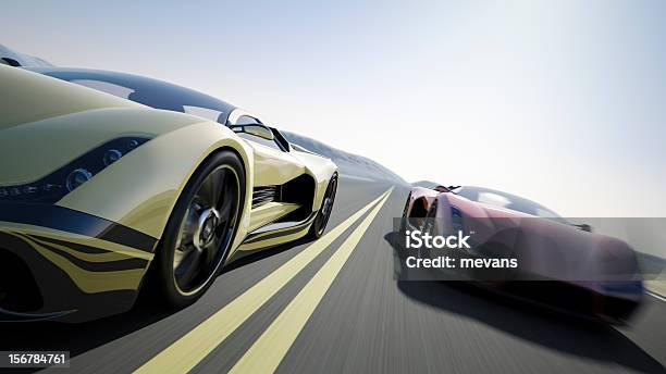 Car Race Stock Photo - Download Image Now - Sports Car, Car, Pursuit - Concept