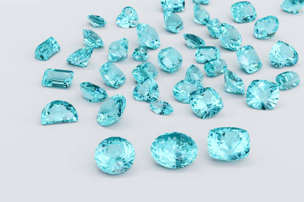 istock Multiple paraiba tourmaline stones scattered on white backgound 1567872195