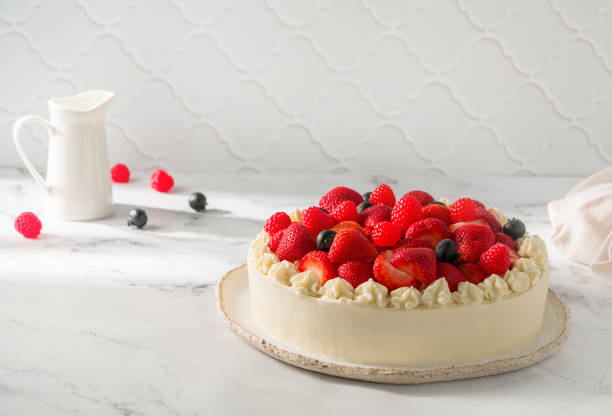 istock Pastel de Tres Leches, Three Milk Cake latin America bakery with strawberries 1567887152